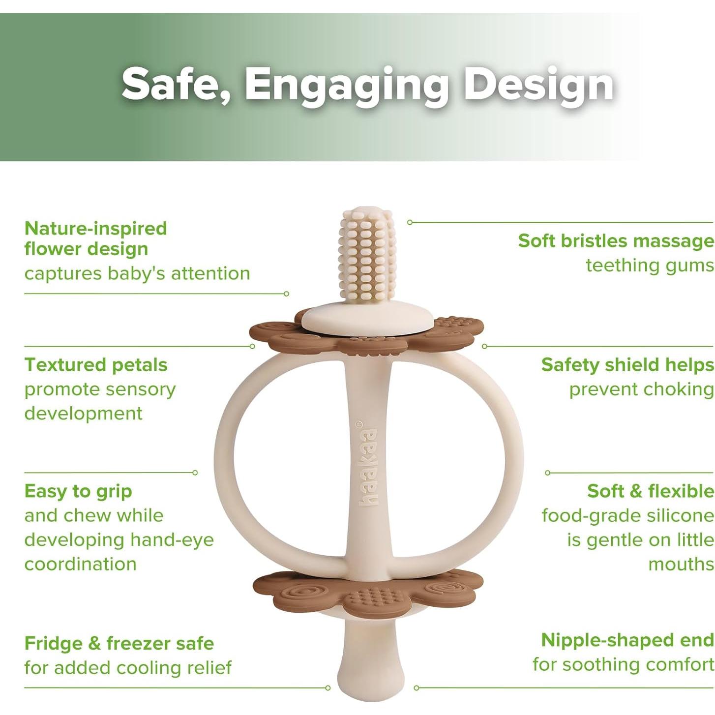 Juguete de Dentición Silicona Haakaa 3 en 1 para Bebés