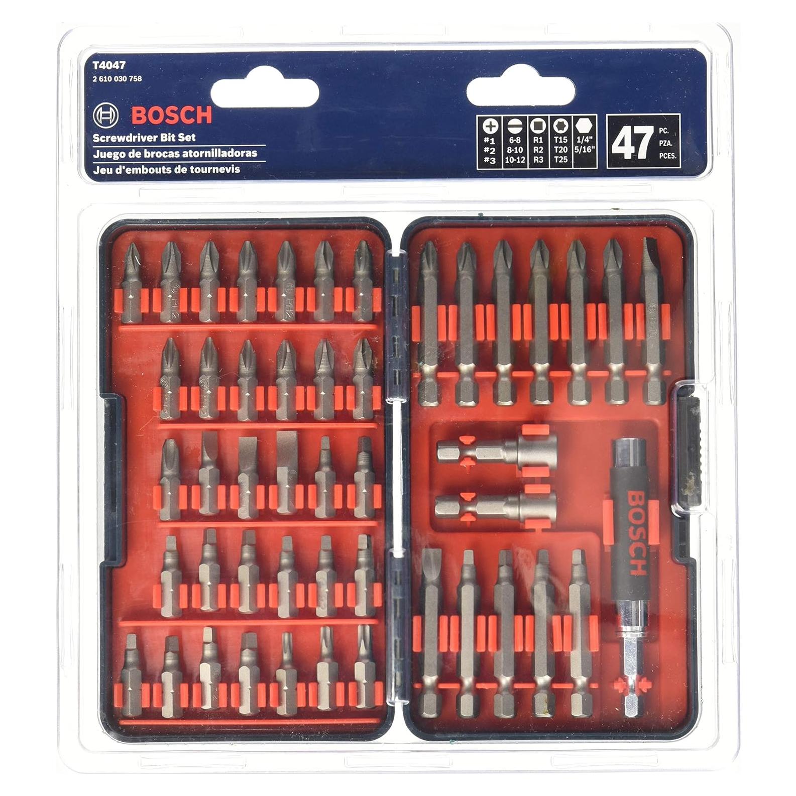 Juego de Puntas de Destornillador Bosch T4047L 47 Piezas