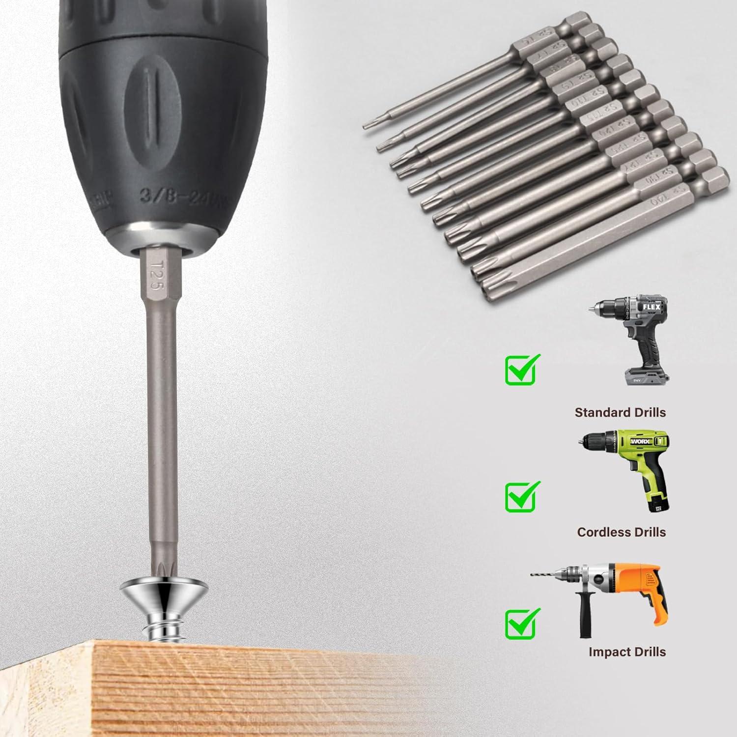 Juego de Puntas Torx 11 Piezas Orvella Acero S2