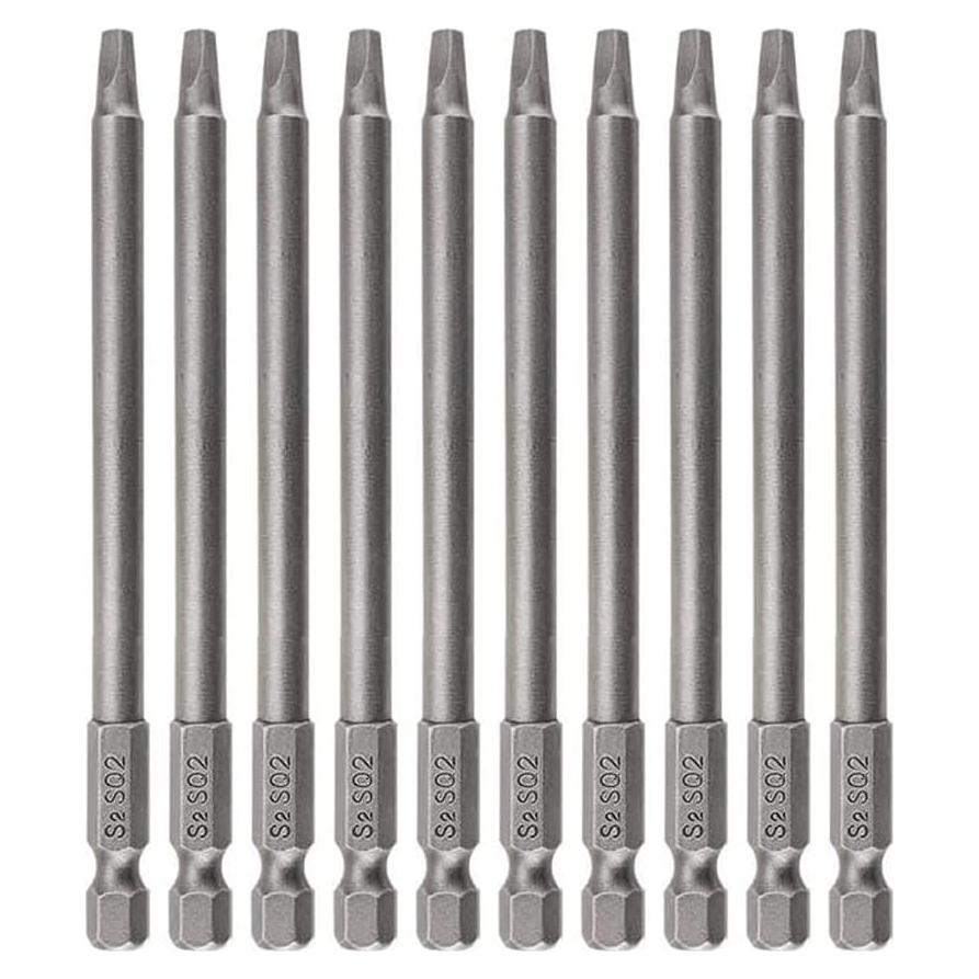 Juego de Brocas Cuadradas SQ2 10 Piezas Saipe 100mm