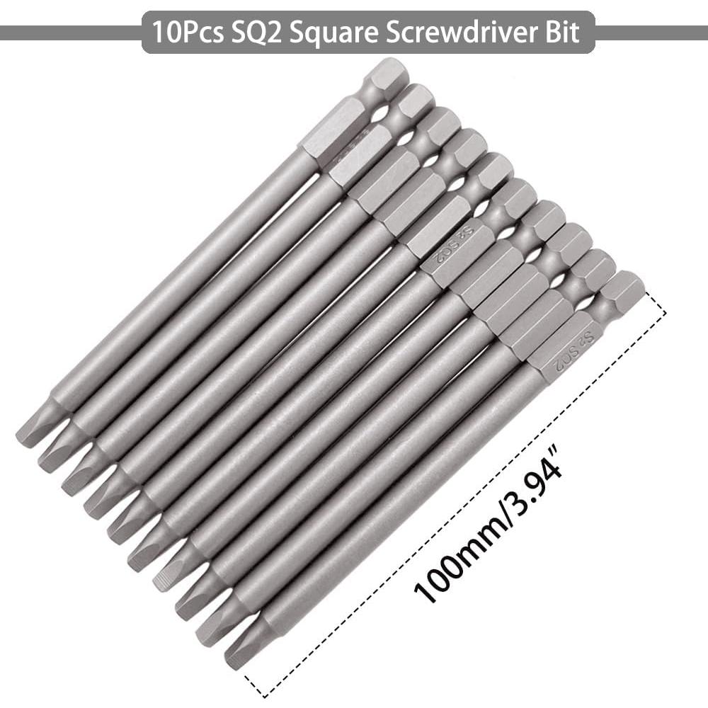 Juego de Brocas Cuadradas SQ2 10 Piezas Saipe 100mm