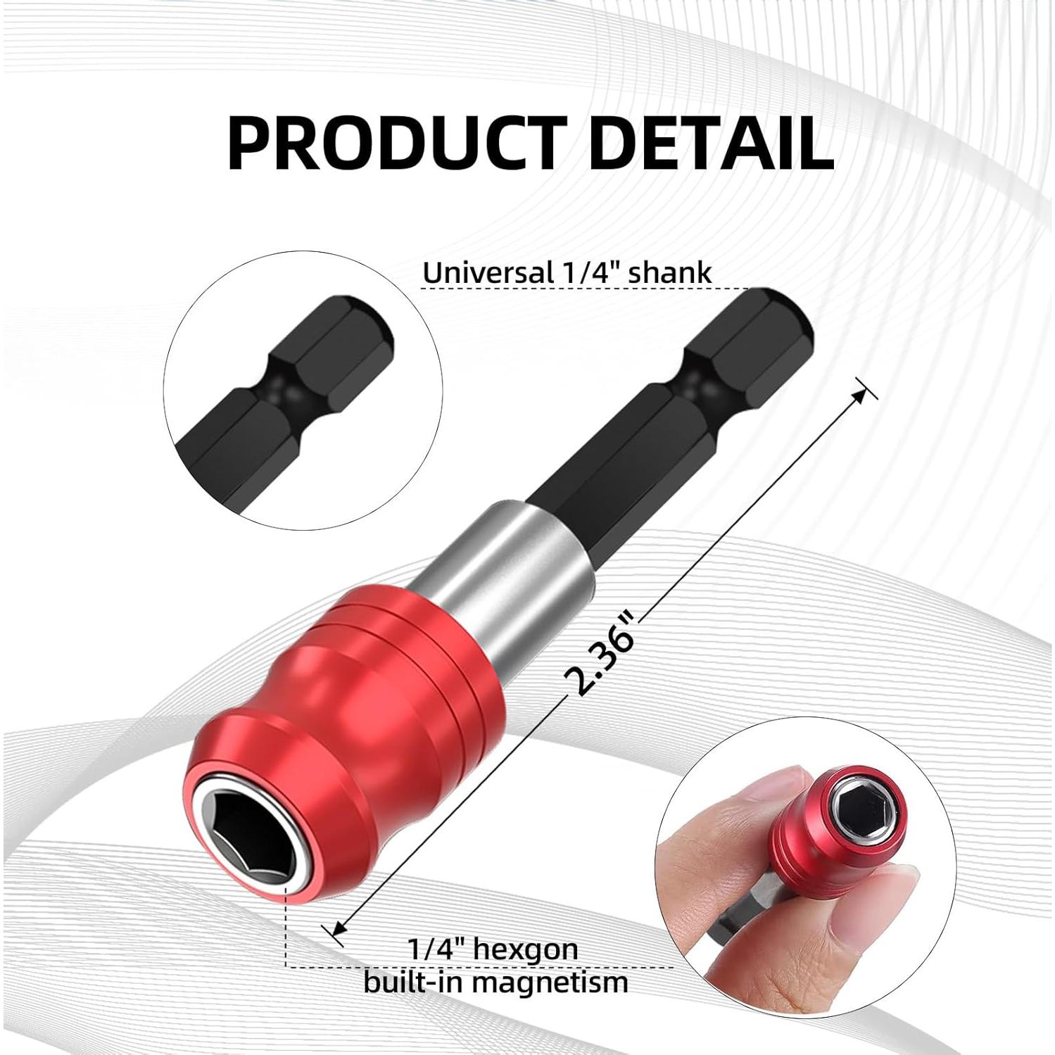 Soporte de Broca Magnético MXCOIRTP 60mm 2 Piezas Hexagonal