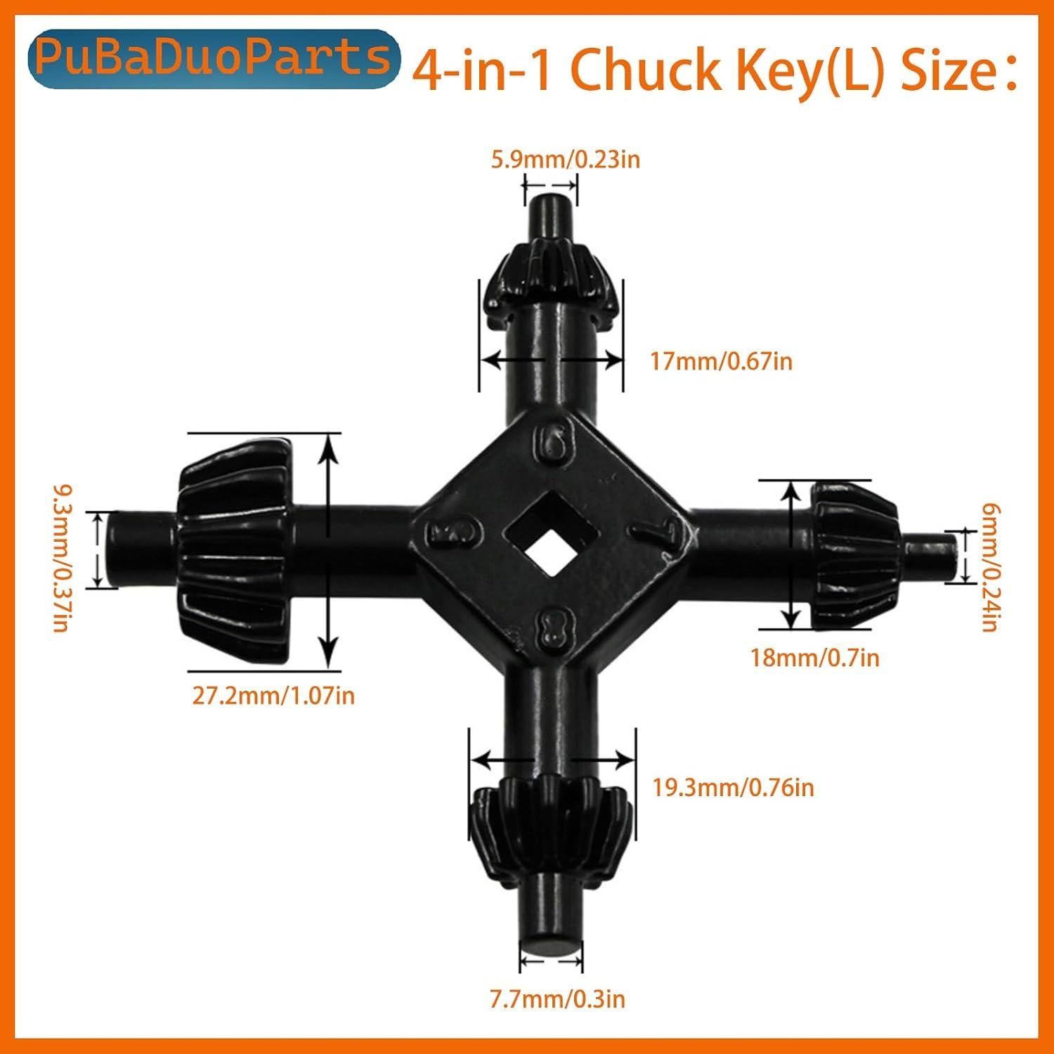 Juego de Llaves de Mandril 4-en-1 JuYangDa, 8 Tamaños