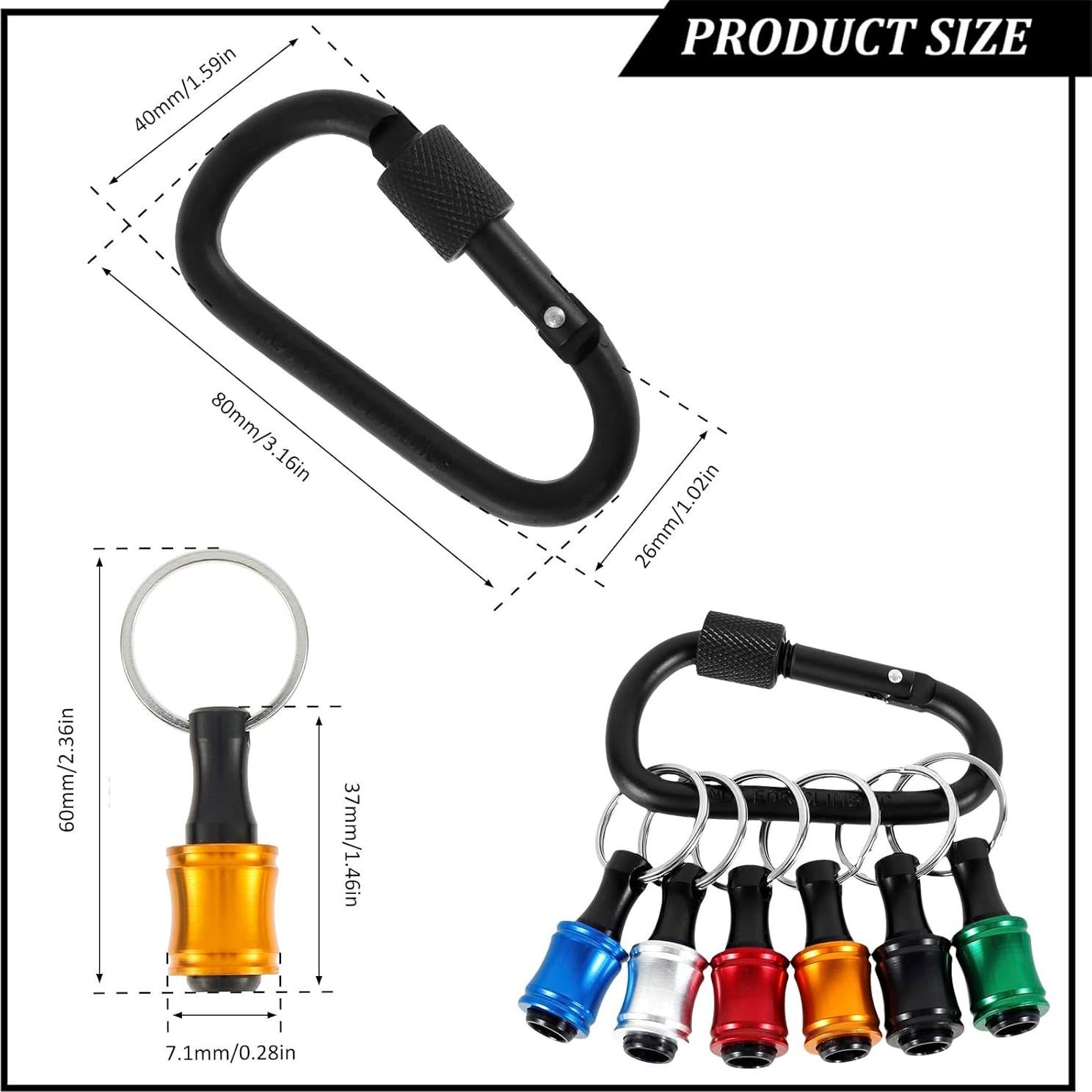 Soporte de Bits de Taladro 1/4" QUHUAMAO con Carabinero
