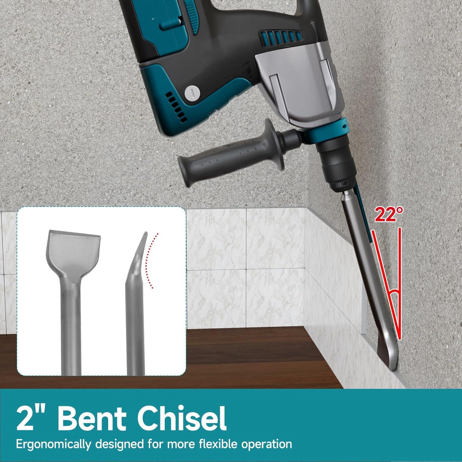 Juego de 4 Cinceles SDS Plus YOSIGHT 25.4 cm Carburo