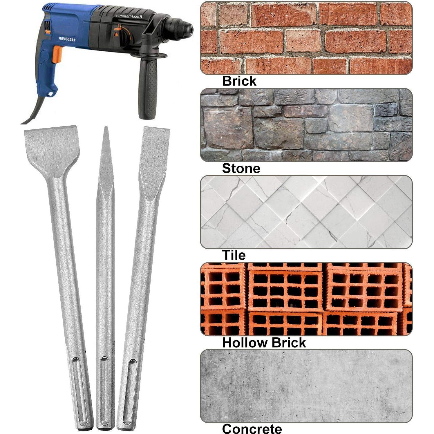 Juego de Brocas y Cinceles SDS Max CertBuy 6 Piezas 280mm