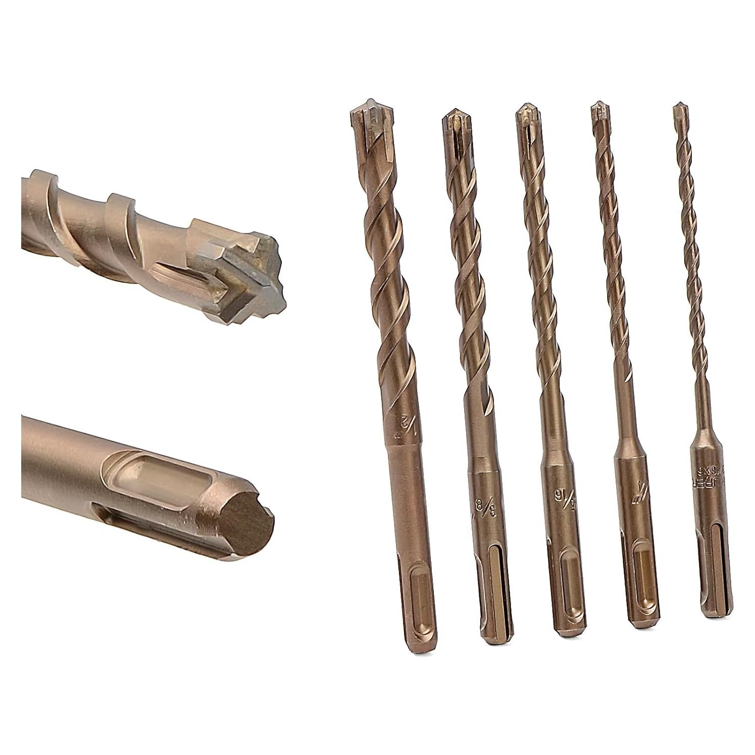 Juego de Brocas SDS Plus 5 Piezas Carburo para Concreto