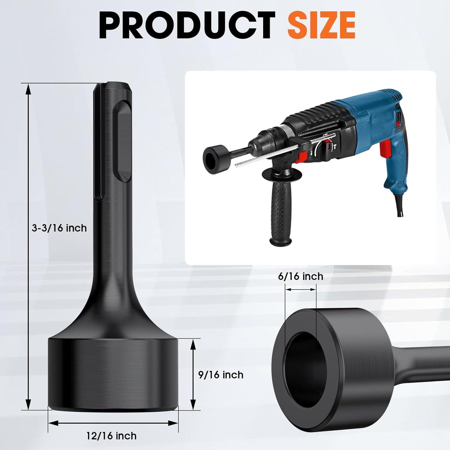 Adaptador Conductor Varilla Tierra Dolenor SDS Plus 7.94 cm