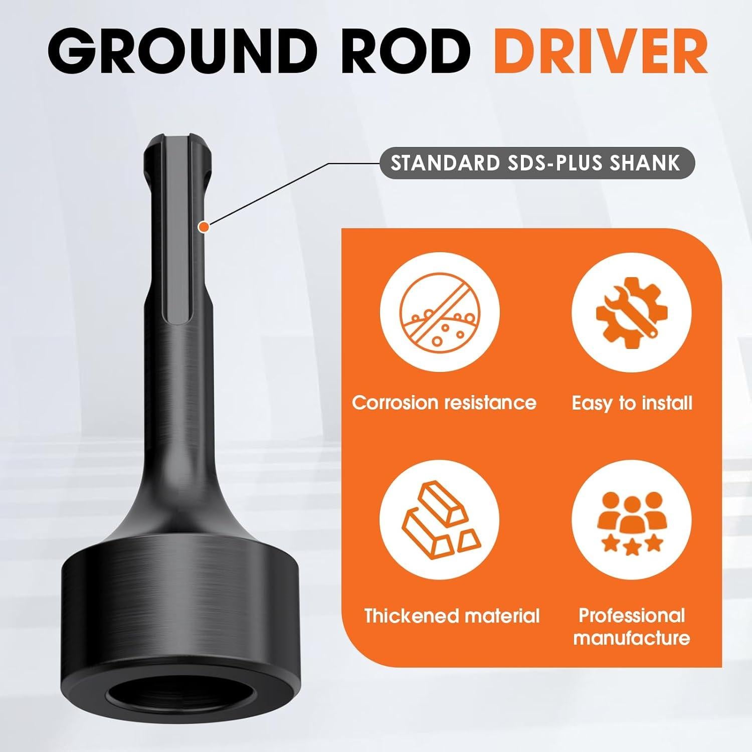 Adaptador Conductor Varilla Tierra Dolenor SDS Plus 7.94 cm