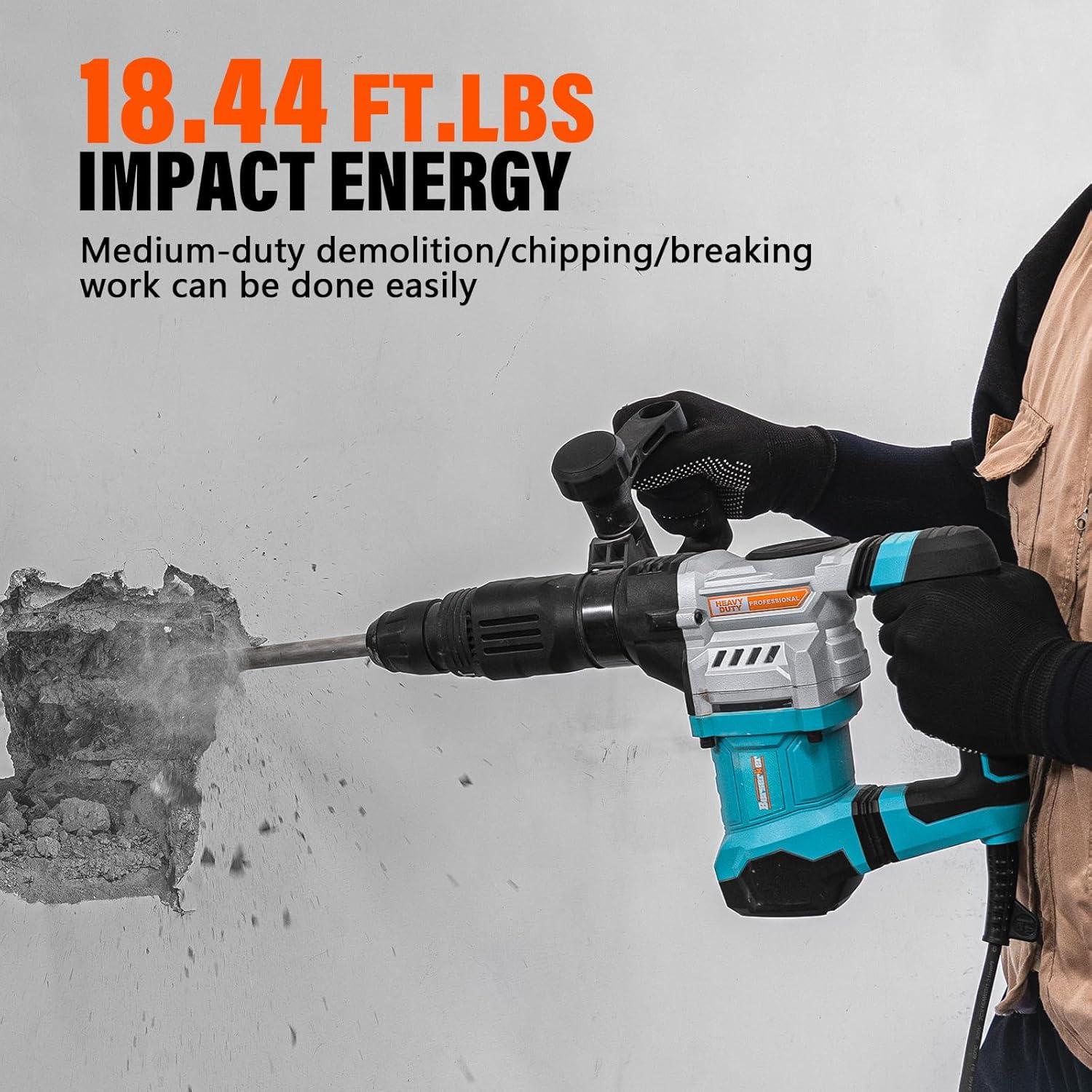 Martillo Demoledor Eléctrico Berserker 1300W 7.26kg SDS-Max