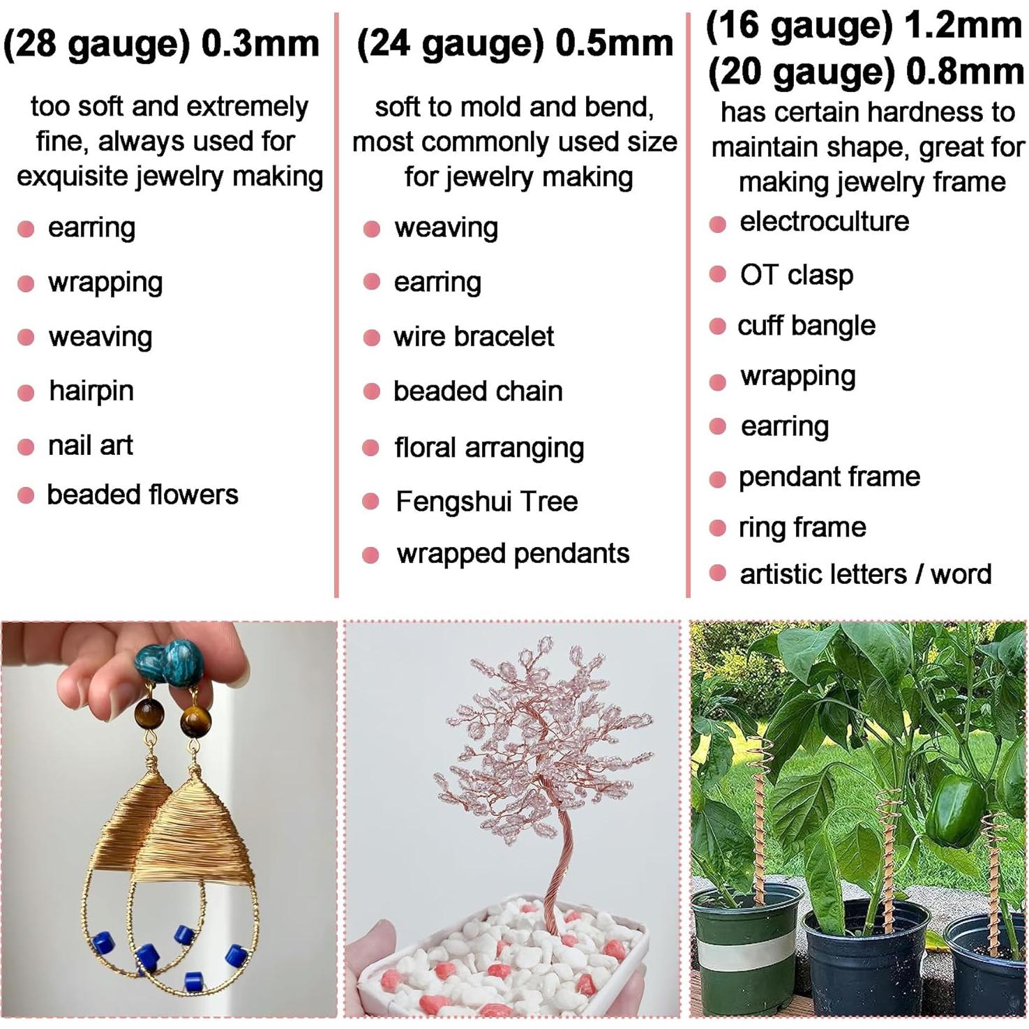 Alambre de Cobre 16 Gauge 20m para Manualidades y Jardinería