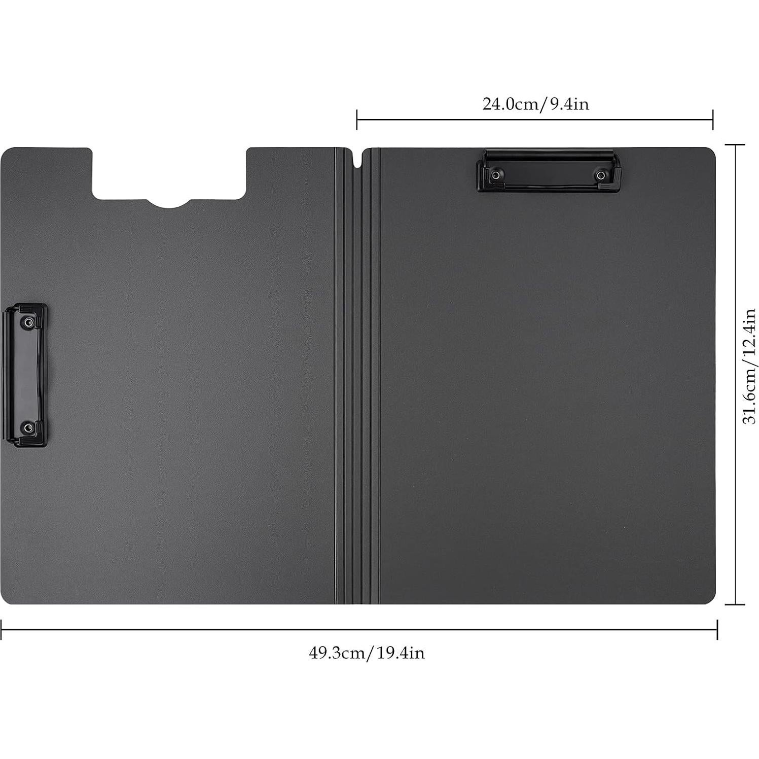Clipboard Plegable A4 Tomorotec Negro con Soporte para Bolígrafo
