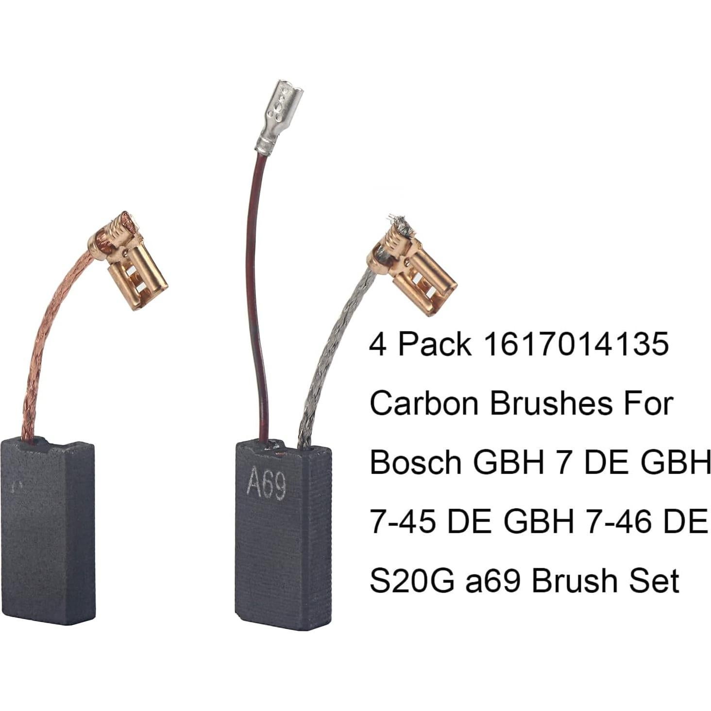 Juego de 4 Cepillos de Carbón GZJoSum 1617014135 para Martillo Perforador