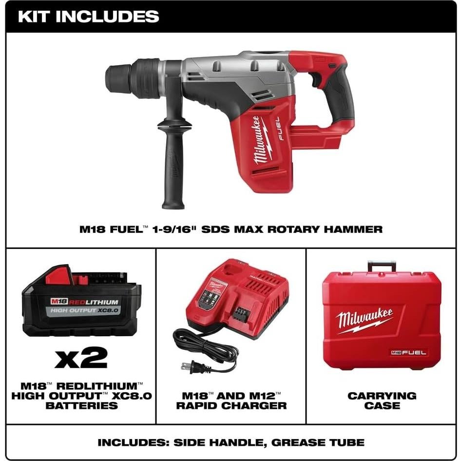 Taladro de Percusión Inalámbrico Milwaukee M18 Fuel 1-9/16"