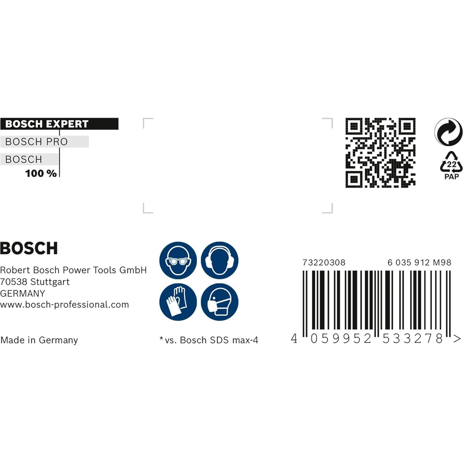Broca de Martillo Bosch EXPERT SDS max-8X 30 mm x 520 mm