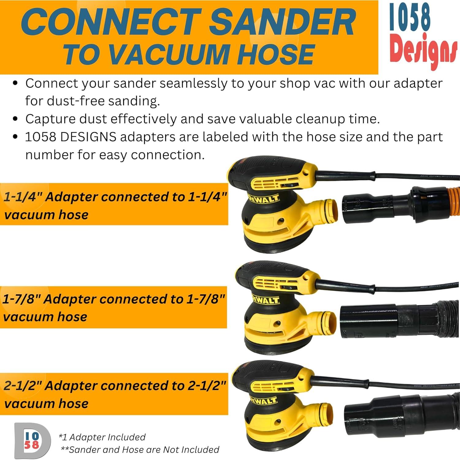 Adaptador de Vacío 1058 Designs para Lijadoras DeWalt y Craftsman
