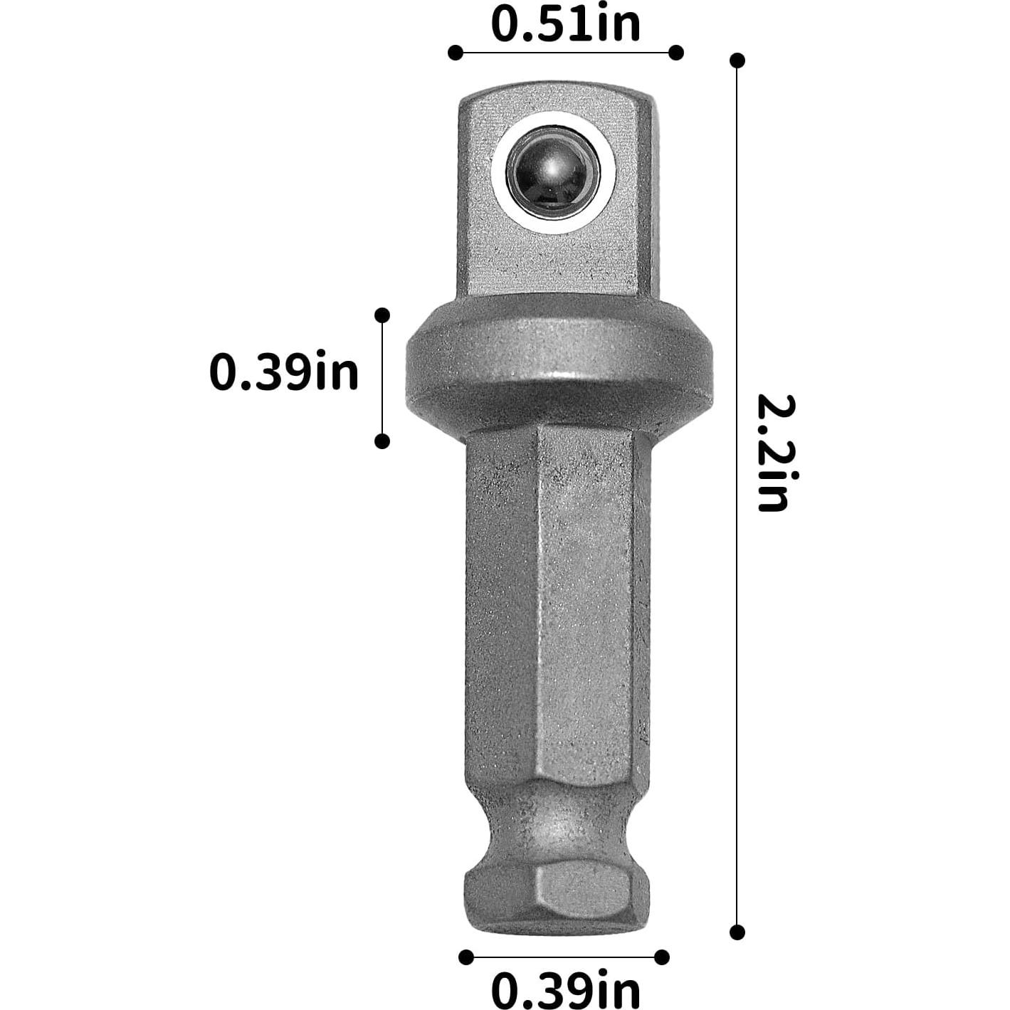 Adaptador de enchufe cuadrado Lrcipru 7/16 a 1/2, 2"
