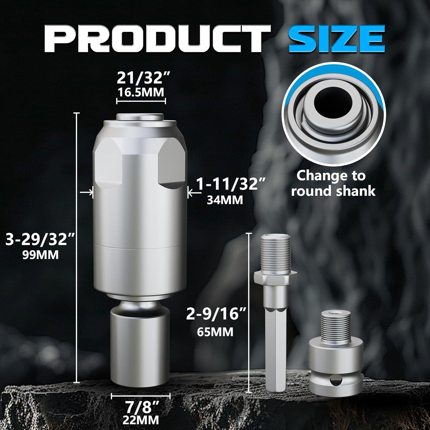 Adaptador GSTK de Cuadrado a Redondo con 4 Brocas