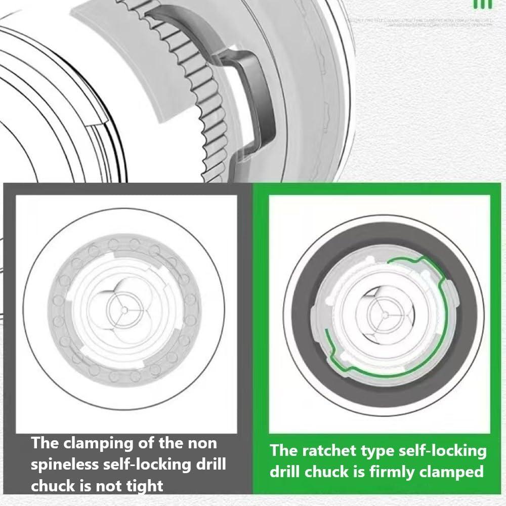 Mandril sin llave AOMUCH 1/2" 1.5-13 mm para taladro