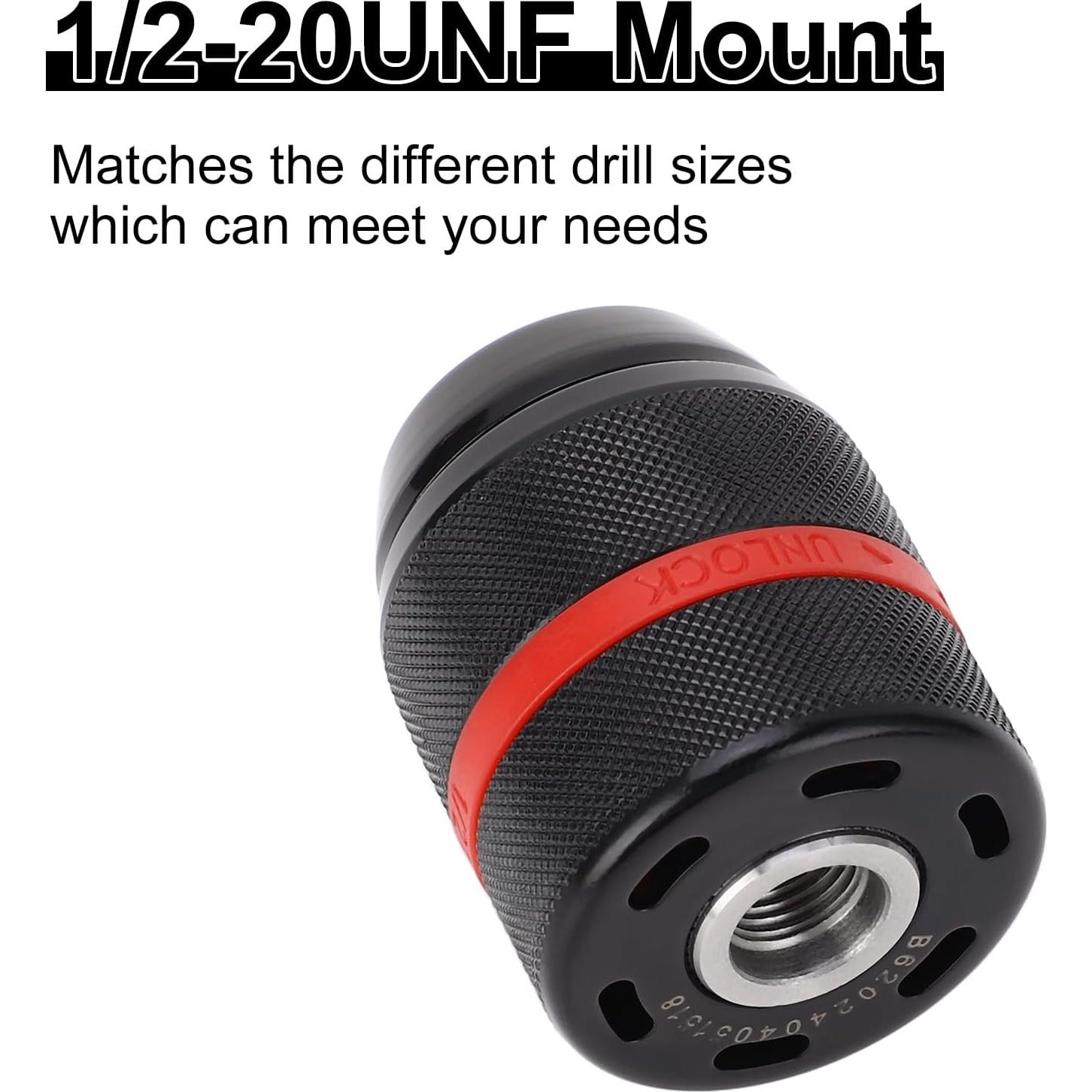 Chuck de Taladro Sin Llave YWBL-WH 1/2" Autoajustable 1-13mm