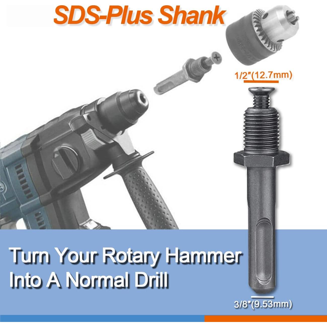 Adaptador de Chuck de Taladro Ganyee 1.5-13mm con Mango SDS-Plus