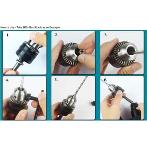 Chuck de Perforación Thomegoods 1/2-20UNF 1.5-13mm con Adaptador