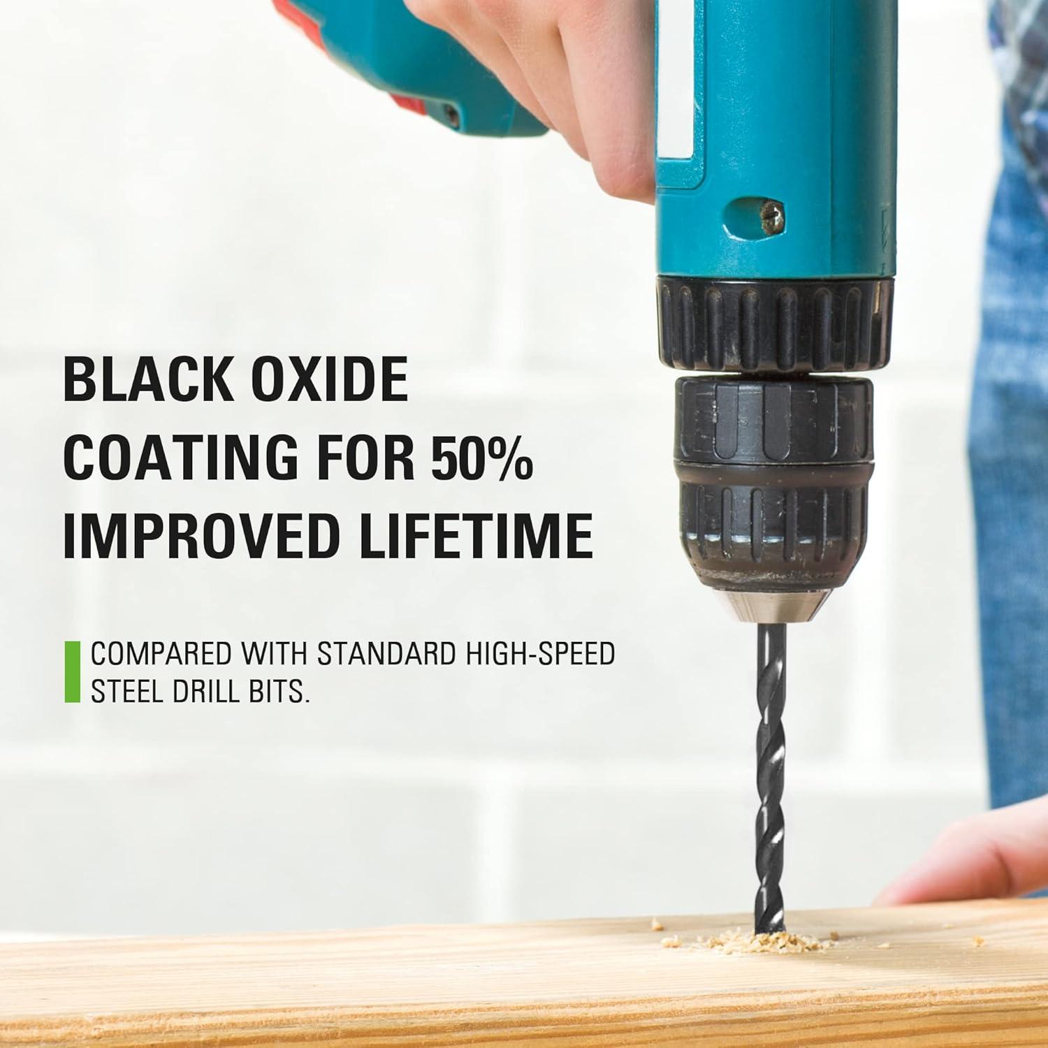 Juego de Brocas y Puntas Greenworks 90 Piezas Óxido Negro