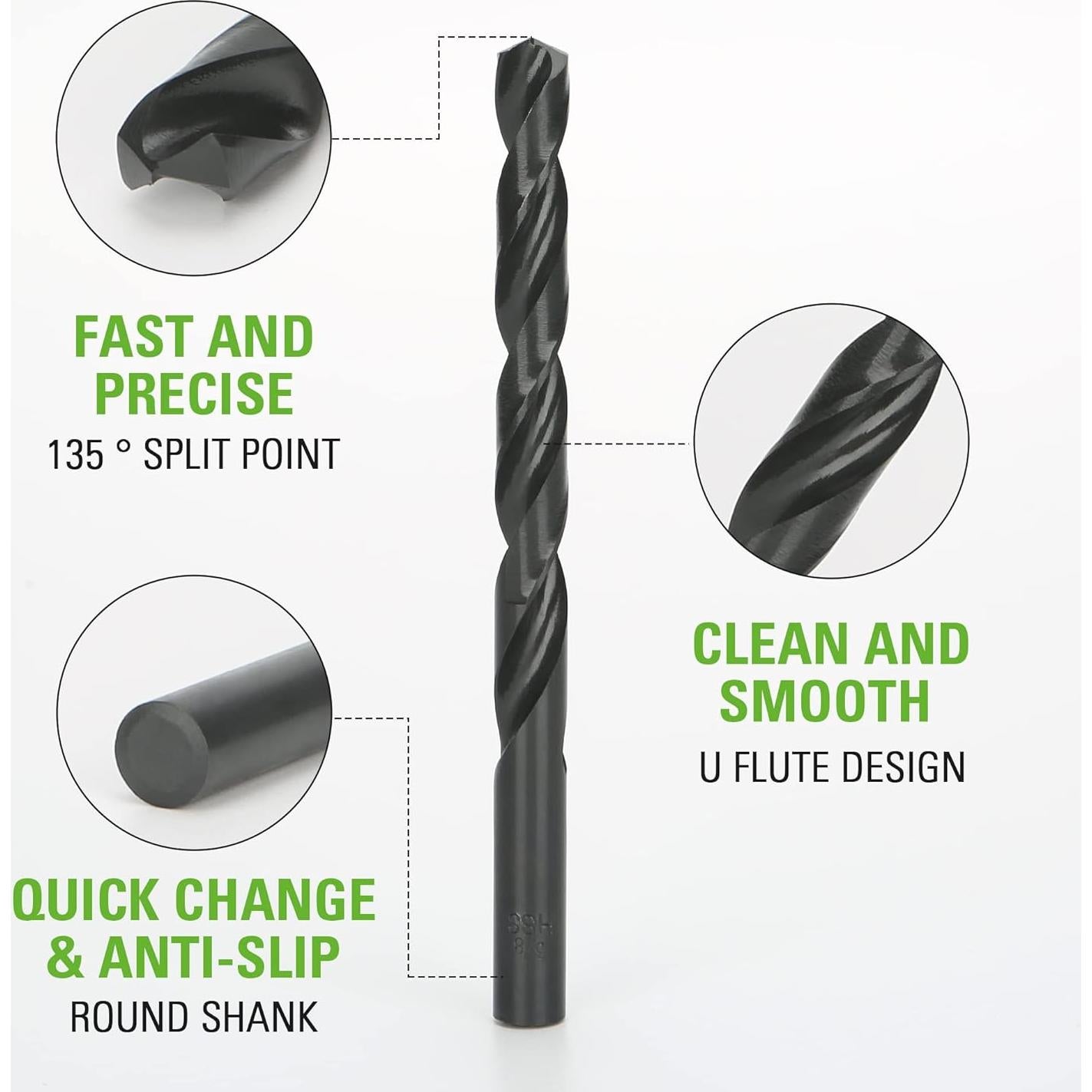 Juego de Brocas y Puntas Greenworks 90 Piezas Óxido Negro