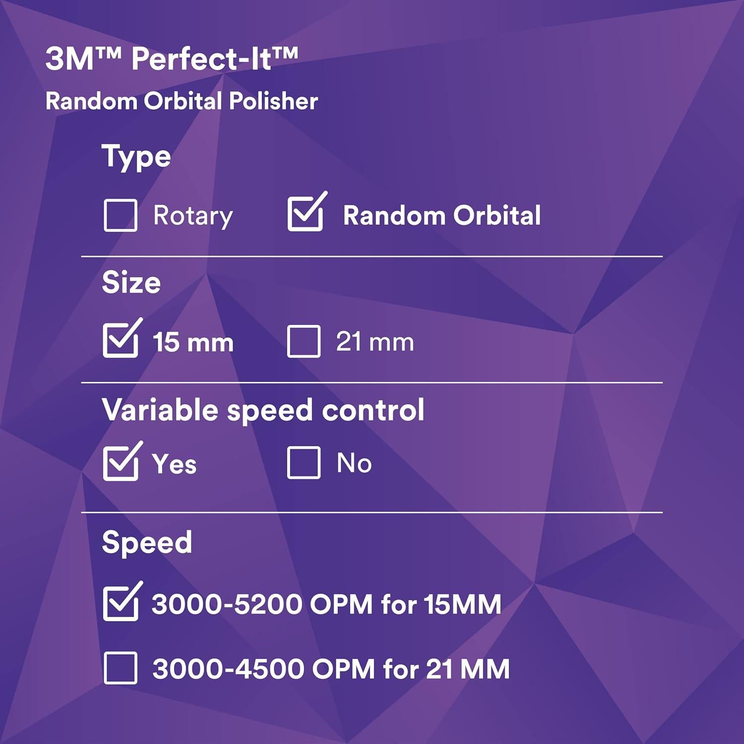 Pulidora Orbital Aleatoria 3M Perfect-It 15mm 34100 120V