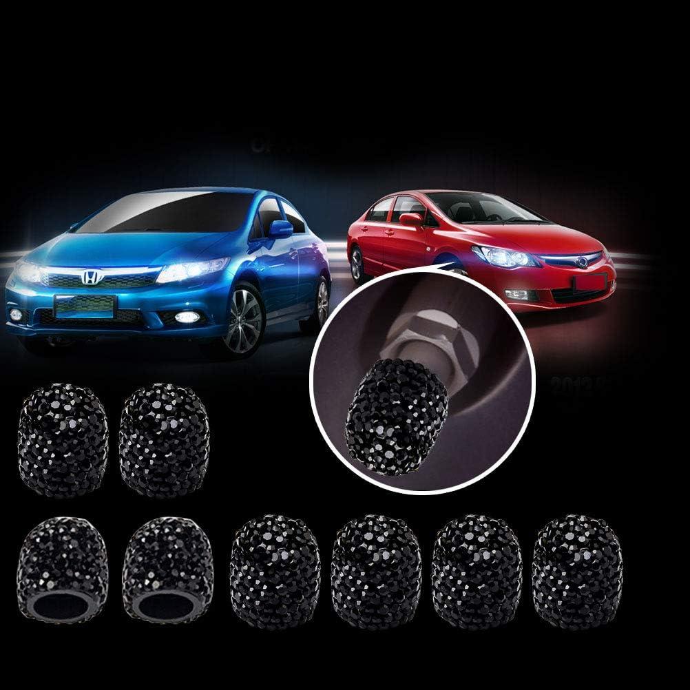 Paquete de 8 Tapas de Válvula Brillantes SUMAJU - Cristal Negro