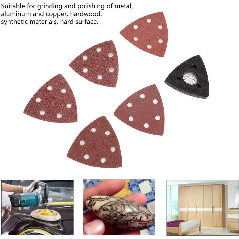 Kit 100 Hojas de Lija Triangular Hilitand 80mm 60-240 Granos