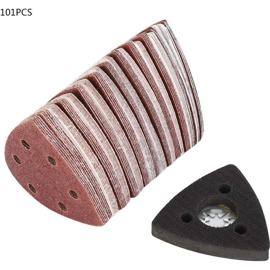 Kit 100 Hojas de Lija Triangular Hilitand 80mm 60-240 Granos