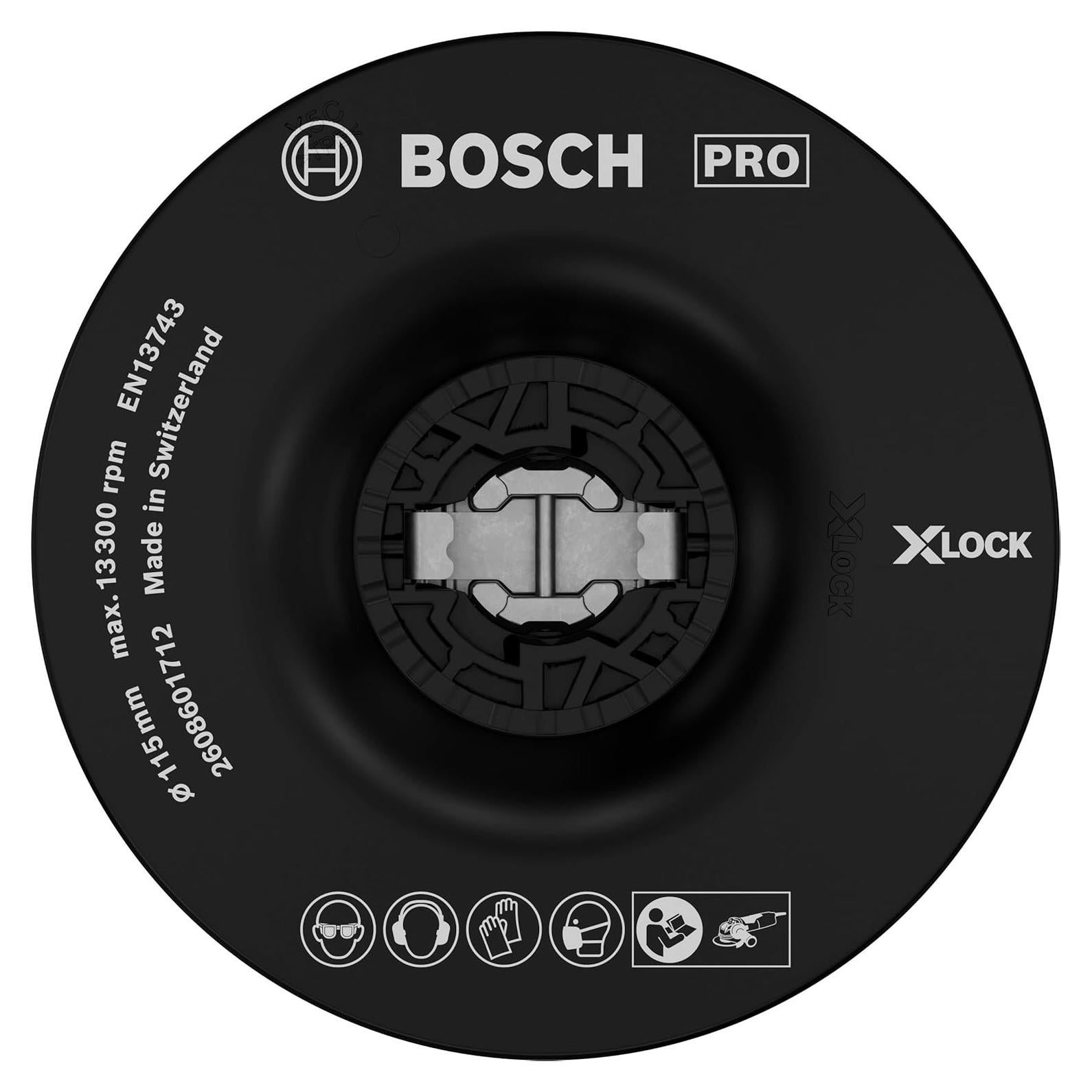 Almohadilla de Respaldo Bosch X-LOCK 115 mm Grano Medio
