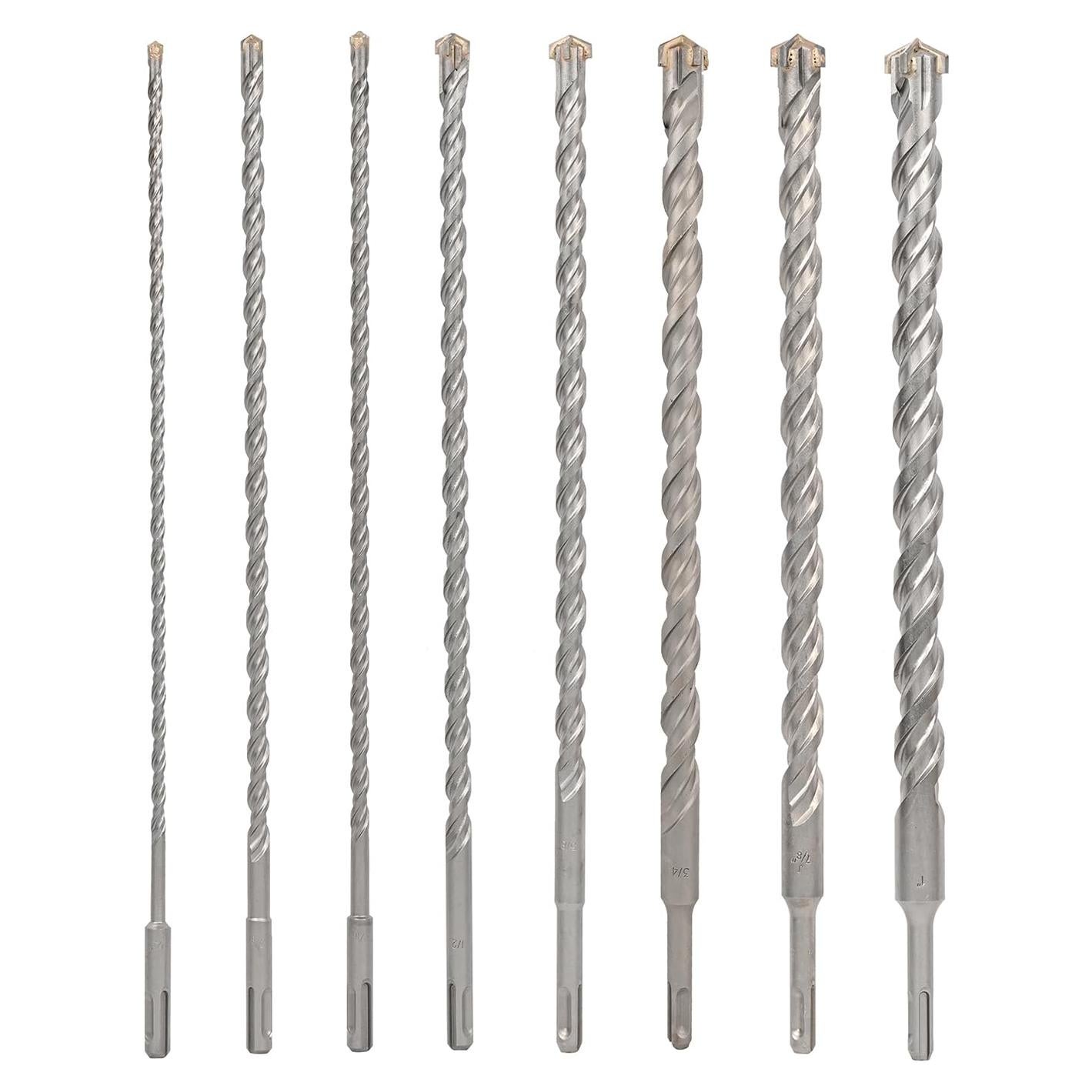 Juego de 8 Brocas SDS Plus Torxero para Concreto 38.1 cm