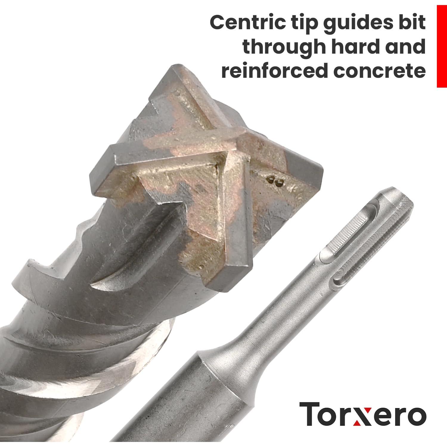 Juego de 8 Brocas SDS Plus Torxero para Concreto 38.1 cm