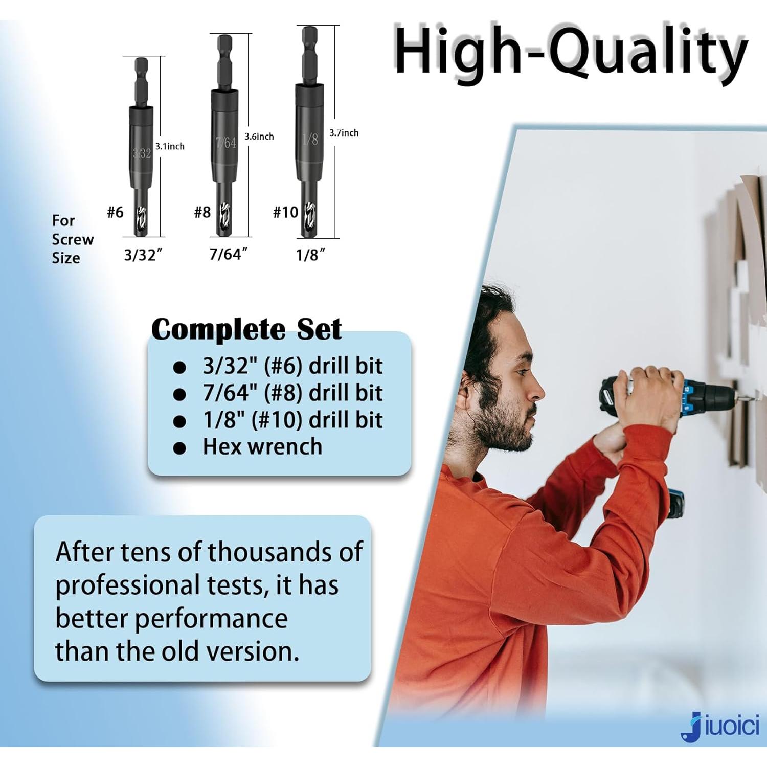 Juego de Brocas Autocentrantes Bosch CC2430 para Taladros 1/4"