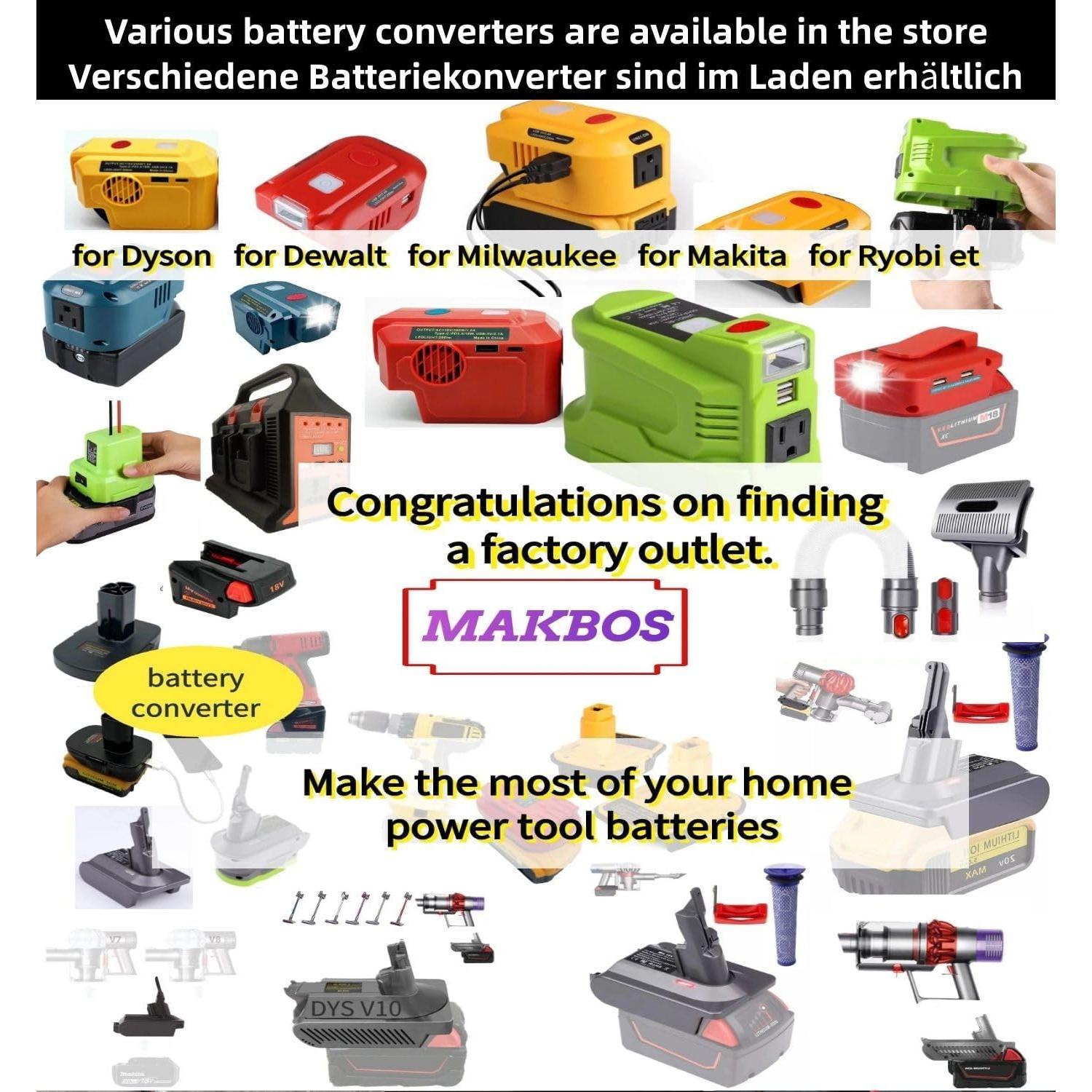 Adaptador de Batería Inalámbrica Bosch 12V Compatible Milwaukee 18V