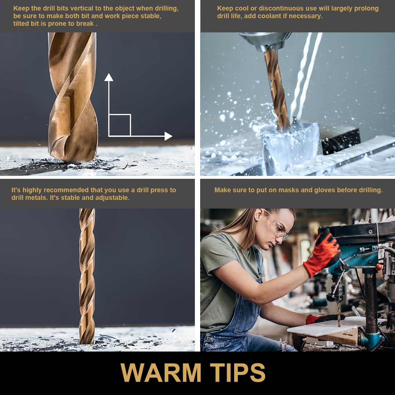 Juego de Brocas de Cobalto 13 Piezas HSS M35 para Metal