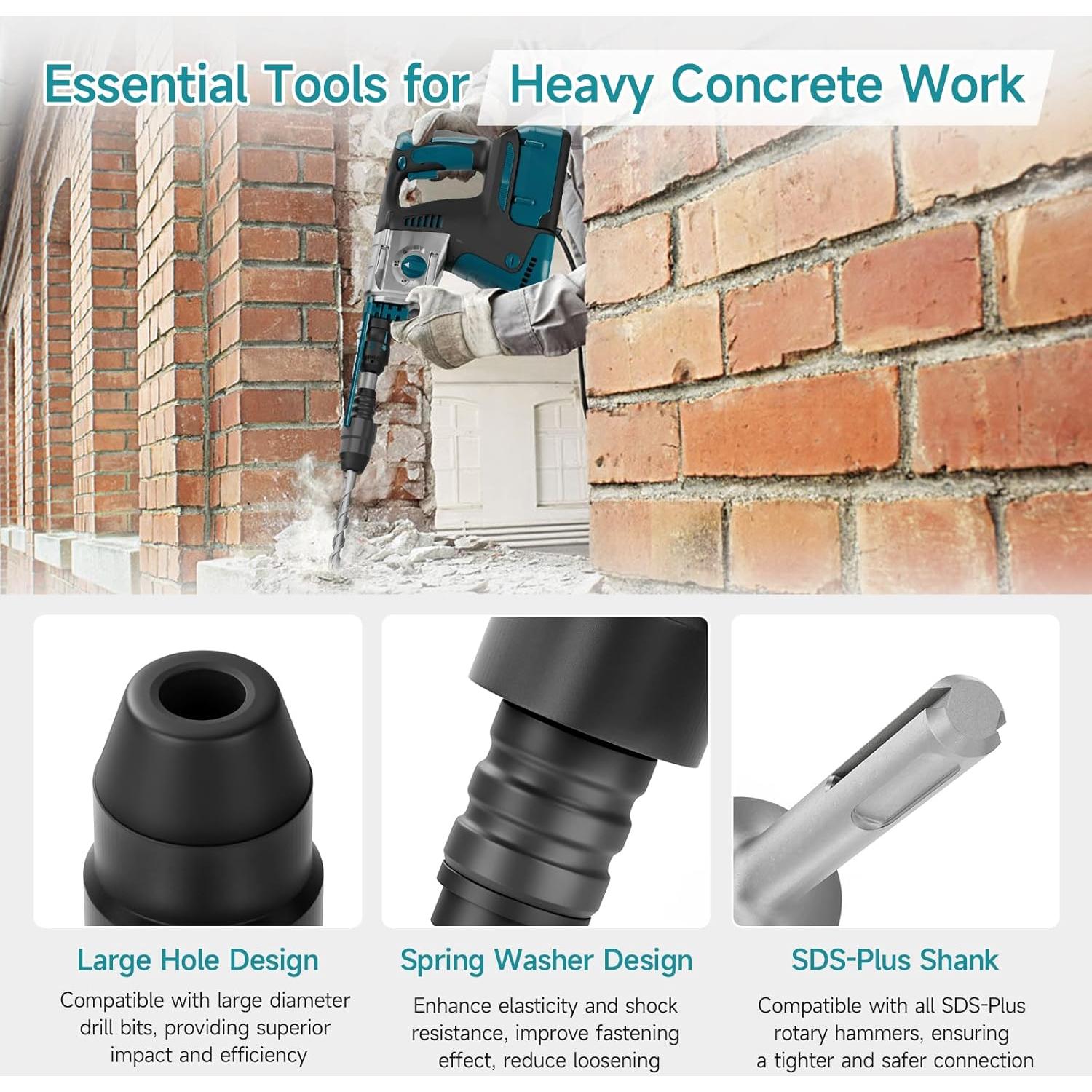 Adaptador SDS-Plus a SDS-Max YOSIGHT 21 cm Acero Aleado