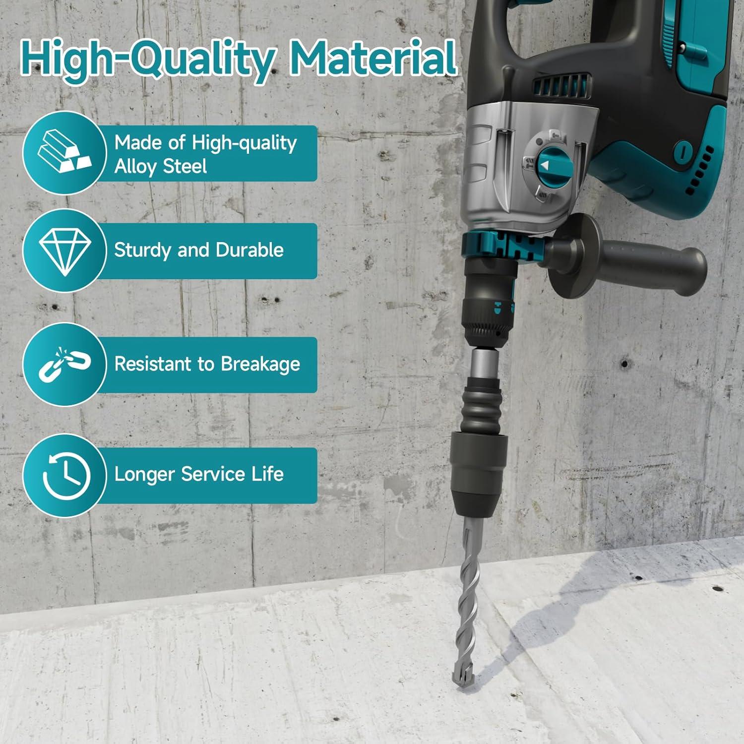 Adaptador SDS-Plus a SDS-Max YOSIGHT 21 cm Acero Aleado