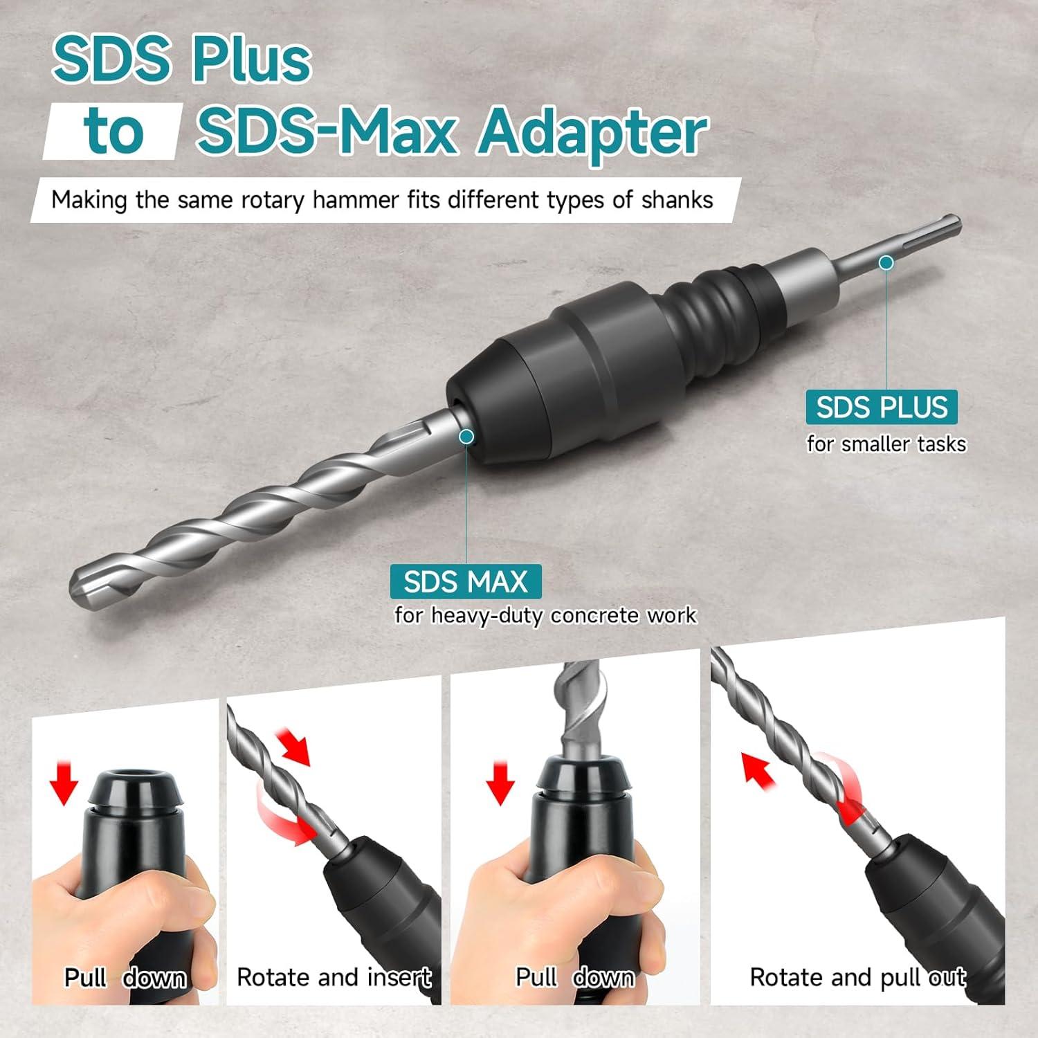 Adaptador SDS-Plus a SDS-Max YOSIGHT 21 cm Acero Aleado