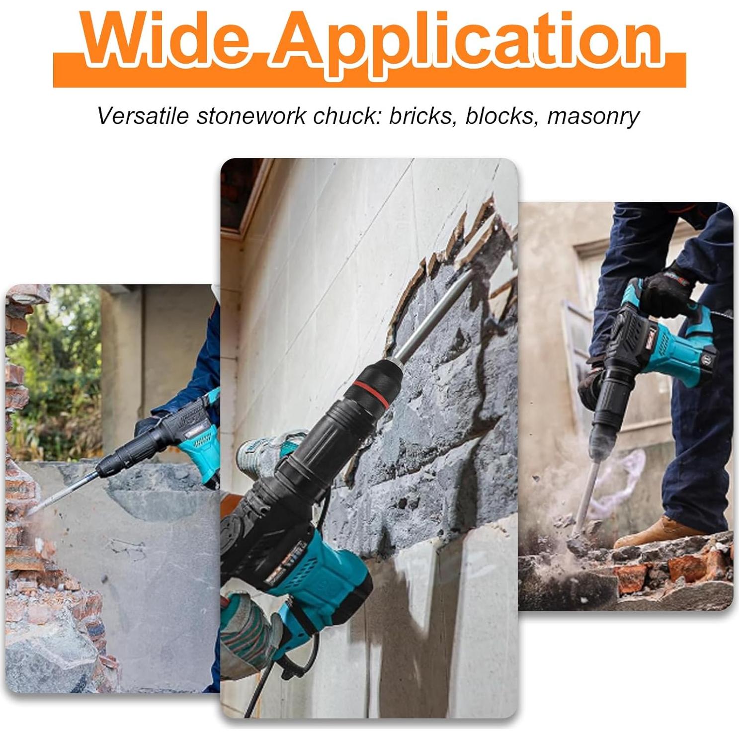 Chuck sin llave YUEARN HA3JAW 1/2" para martillos Bosch SDS-Plus