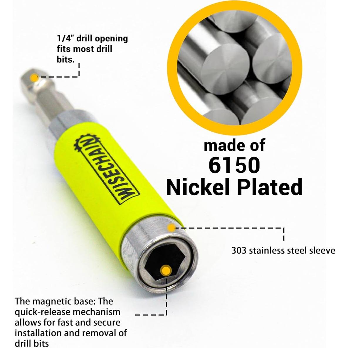 Juego de 2 Adaptadores Magnéticos de Broca Wisechain