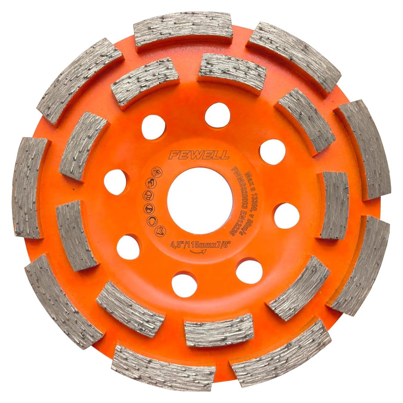 Rueda de Pulido de Concreto FEWELL 11.43 cm Doble Fila