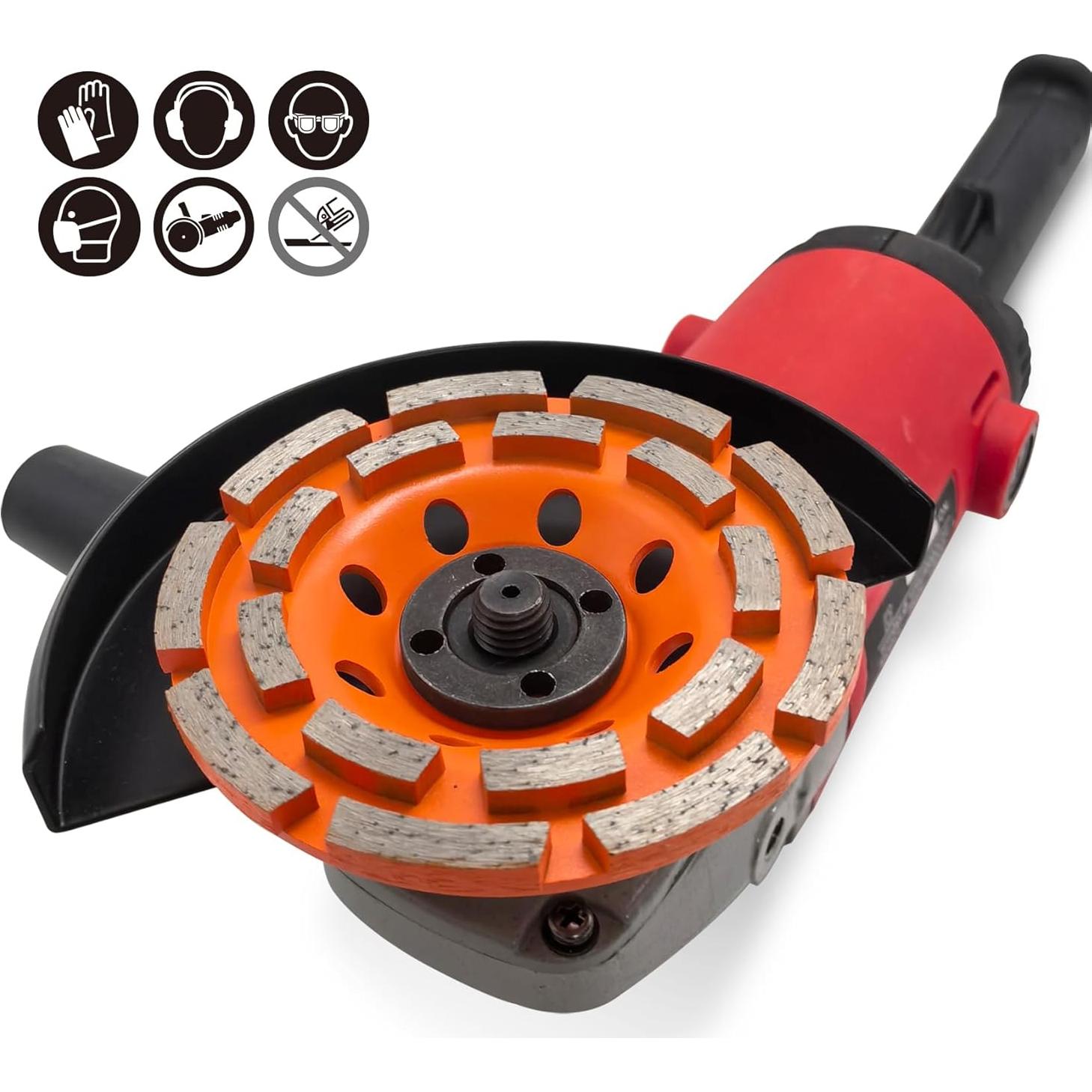 Rueda de Pulido de Concreto FEWELL 11.43 cm Doble Fila