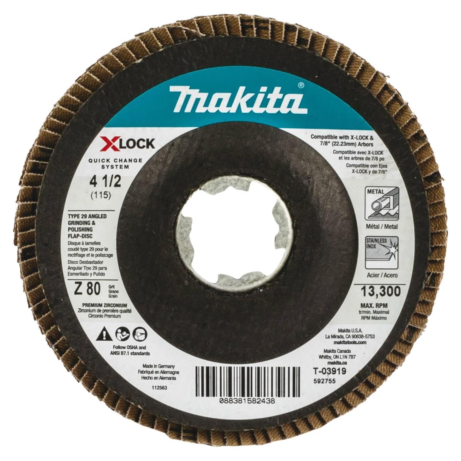 Disco de Lijado y Pulido Makita T-03919 11.43 cm 80 Granos