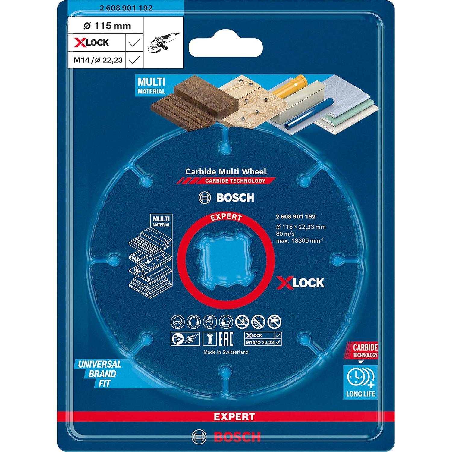 Disco de Corte Bosch Expert Carbide Multi Wheel X-LOCK 115 mm