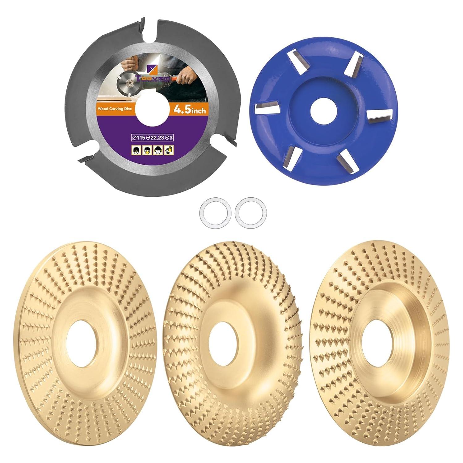 Juego de Discos para Amoladora Angular TOOVEM 5 Piezas 10.16 cm