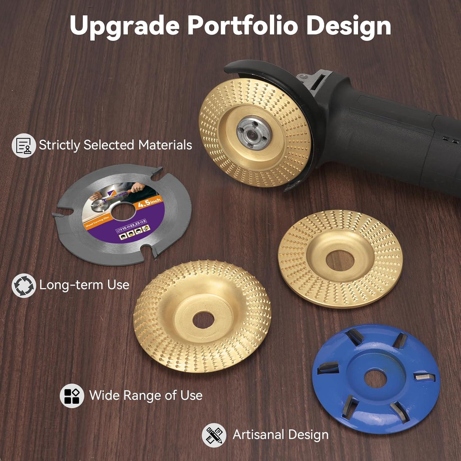 Juego de Discos para Amoladora Angular TOOVEM 5 Piezas 10.16 cm