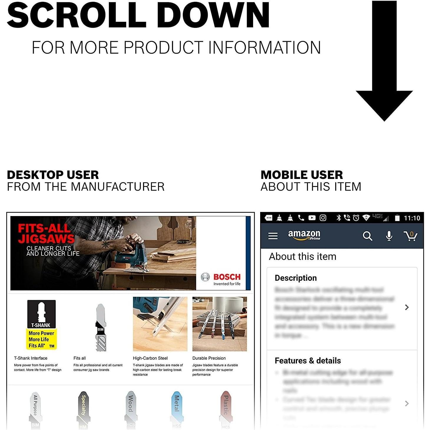 Hojas de Sierra de Calar Bosch T321AF3 13.3 cm 21 TPI Metal - 3 Piezas